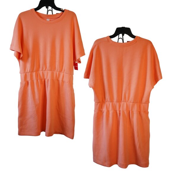NWT, Spanx, Air Essentials Cinched T-Shirt Dress, Sunset Peach - Picture 2 of 8